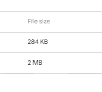 filesize