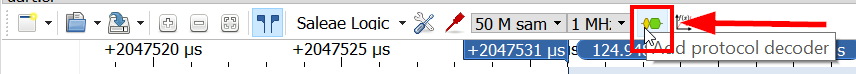 Protocol decoder in pulseview