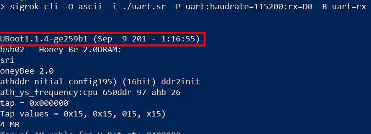 Decoding UART using sigrok-cli